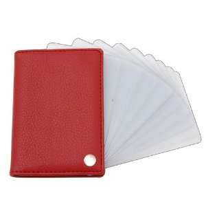 10 Pages Corium Card Holder Wallet, Dark Red Everything 