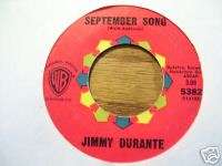JIMMY DURANTE SEPTEMBER SONG 45 RPM  
