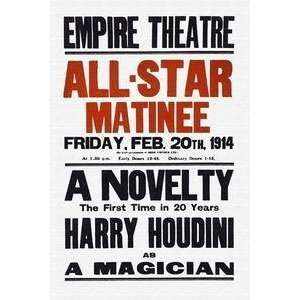   novelty, the first in 20 years, Harry Houdini as a magician   21687 5