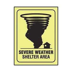  Safety Sign,severe Weather Shelter Area   ACCUFORM 