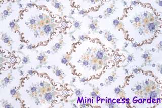 Dollhouse Miniature Tiny Elegant Purple Flower Minigraphics Wallpaper 