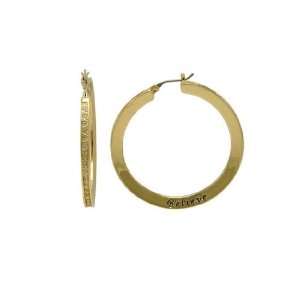    Disney Couture Icon Believe Gold Plate Hoop Earrings: Jewelry