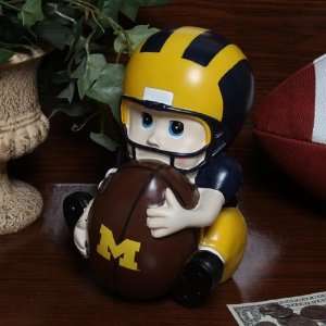  NCAA Michigan Wolverines Kids Football Player Bank: Sports 