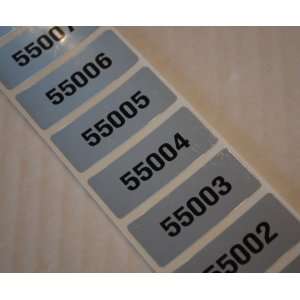  100 Rectangle Bright Silver Sequentially Numbered Tamper 