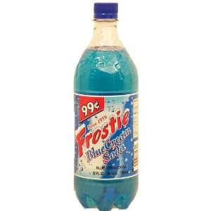 Frostie blue cream soda, 32 fl. oz., plastic bottle  
