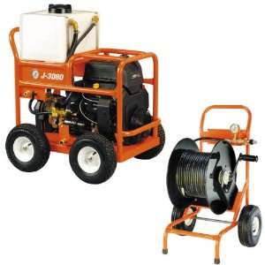   Flow 3000 PSI 20 HP Gas Drain Cleaner with Cart Reel