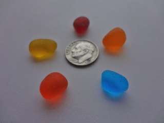 Beach sea glass*seaglass cuties*All stars* rounded small gems,yellow 