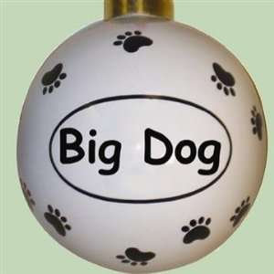  Big Dog Round Paw Print Ornament: Home & Kitchen