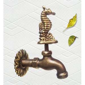  Brass Sea Horse Faucet: Patio, Lawn & Garden