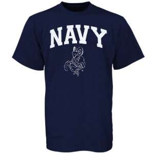  Navy Midshipmen Navy Blue Logo Short Sleeve T shirt 