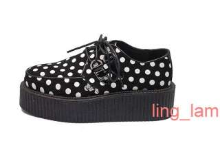 Demonia Punk Gothic lolita ROCKABILLY creepers leather shoes  