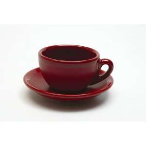 MAXWELL WILLIAMS CAFE CULTURE CUP AND SAUCER WINE RED  