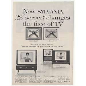    1959 Sylvania 23 Screen TV Television Print Ad