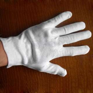 Pair of woodwind flute sax clarinet player gloves white  