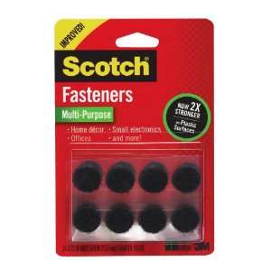  Scotch Multi Purpose Fasteners, 5/8 Inch circles, Black 