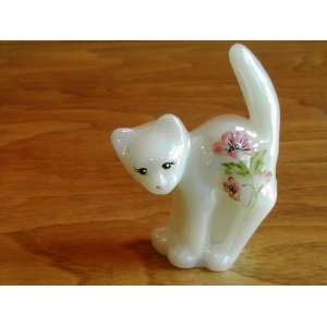 Fenton Scaredy Cat Hand Painted Mother of Pearl Artist 