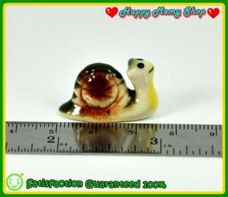 miniature snail figurine animal ceramic handmade cute for home decor 