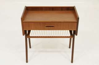 very cute little danish teak bedside table with shelf great lines and 