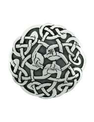 16 (39mm) Sterling Silver Round Celtic Knot Pendant / Brooch Pin