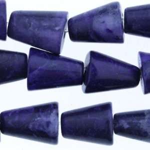 Beads   Dyed Purple Lapis Howlite  Cone Plain   10mm Height, 8mm 