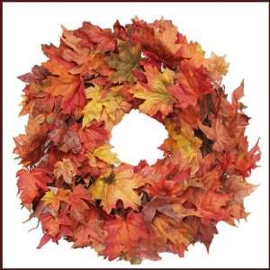  Fall Maple Leaf Wreath WR4277 24: Home & Kitchen