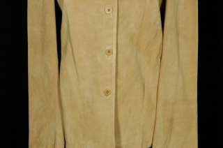 SAKS 5TH AVE Real Clothes leather suede coat jacket 6  
