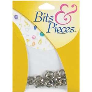   Bits & Pieces 9mm Spring Rings W/Tag   10PK/Silver: Home & Kitchen