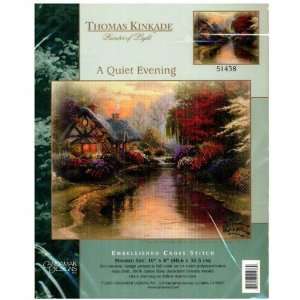  Thomas Kinkade A Quiet Evening Cross Stitch Kit: Arts 