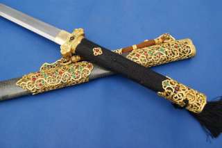 40chinese swords Pearl Manao Tang Jian handmade pearl skin scabbard 