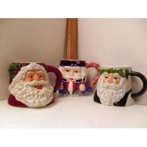  Father Christmas Santa Claus and Nutcracker Mugs 