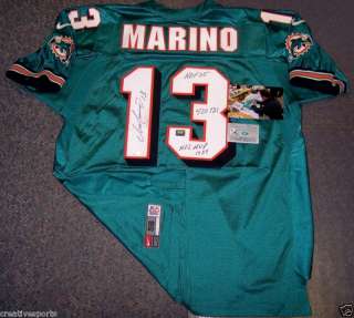 DAN MARINO HAND SIGNED DOLPHINS AUTHENTIC NIKE JERSEY 56  
