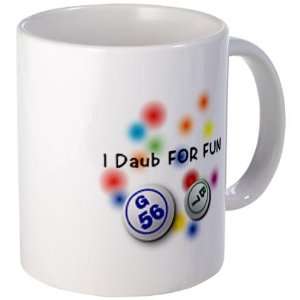  I DAUB FOR FUN Bingo Fan 11oz Ceramic Coffee Cup Mug 