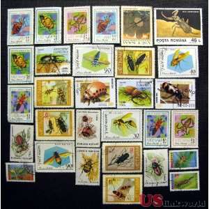   Worldwide Different Kind of insect Stamps Collection 