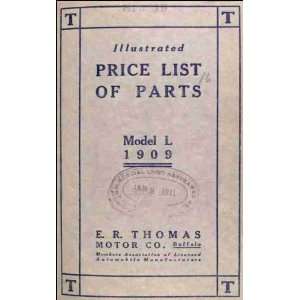  Reprint E.R. Thomas Motor Company; Illustrated price list 