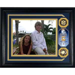 San Diego Chargers # 1 Fan Personalized Photo Mint with 2 Gold Coins 