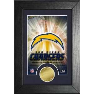 San Diego Chargers Gold  Tone Bronze Coin Frame 
