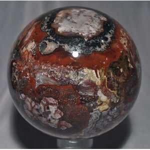  Agate   Large Crazy Lace Agate Crystal Sphere: Home 