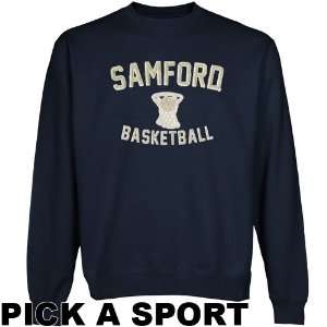  Samford Bulldogs Legacy Crew Neck Fleece Sweatshirt   Navy 