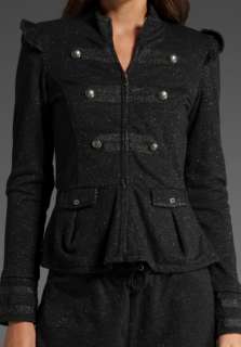 Juicy Couture Shimmer French Military Jacket Black XL  