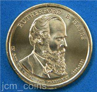 2011 P&D RUTHERFORD B. HAYES, Golden Dollar Set, Uncirculated.  
