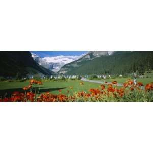 Tourist Walking in a Park, Lake Louise, Banff National Park, Alberta 