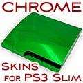 GREEN CHROME SKIN for PS3 SLIM Playstation 3 system  