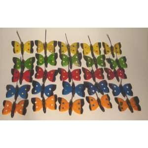   Piece Set Hand Made Decorative Colorful Butterfly Fridge Magnets 2.0W