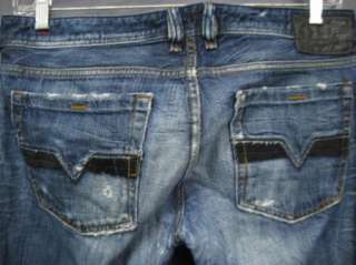 Authentic DIESEL Zatiny 8SS Slim Boot Cut Low Rise Mens Jeans Denim 34 