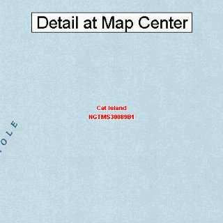   Map   Cat Island, Mississippi (Folded/Waterproof)