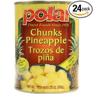 MW Polar Foods Chunk Pineapple with Natural Juice, 20 Ounce Cans (Pack 