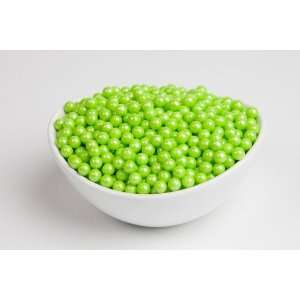 Pearl Lime Green Sugar Candy Beads (5 Pound Bag)  Grocery 