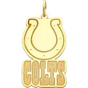  14K Gold NFL Indianapolis Colts Logo Charm: Jewelry