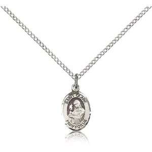  IceCarats Designer Jewelry Gift Sterling Silver St. Clare Of Assisi 