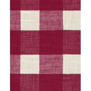   Plaid Linen Series 9815 Red Delicious Vinyl Tablecloth 54 X 75 Roll